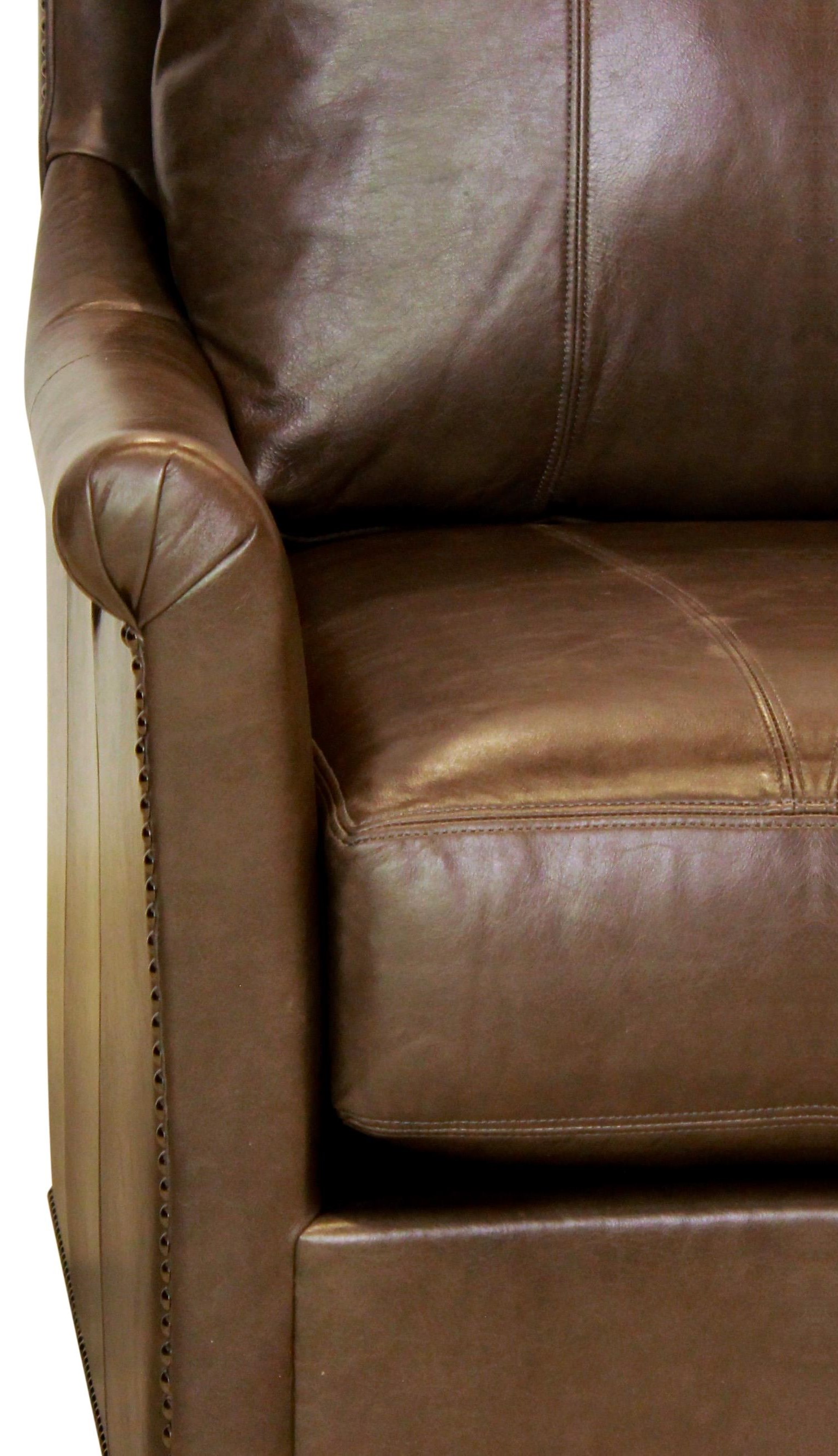 Swivel Chair with Nailheads